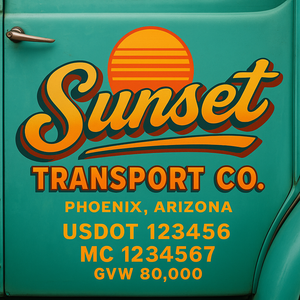 Custom Truck Door Sign Decal Stickers For Business, Trucking Business, Work Trucks (2-Pack)