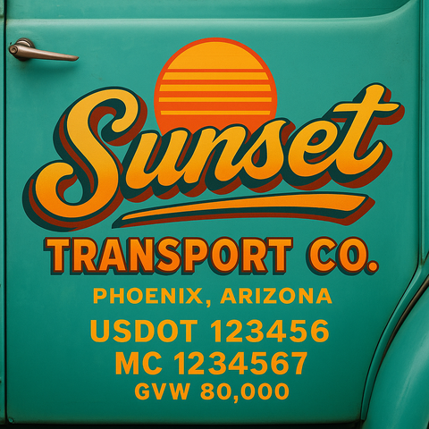 Custom Truck Door Sign Decal Stickers For Business, Trucking Business, Work Trucks (2-Pack)
