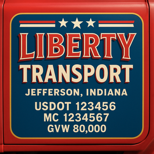 Custom Truck Door Sign Decal Stickers For Business, Trucking Business, Work Trucks (2-Pack)