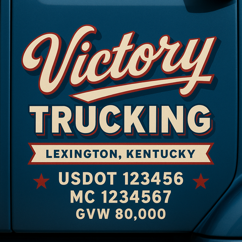 Custom Truck Door Sign Decal Stickers For Business, Trucking Business, Work Trucks (2-Pack)