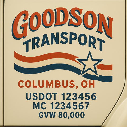 Custom Truck Door Sign Decal Stickers For Business, Trucking Business, Work Trucks (2-Pack)