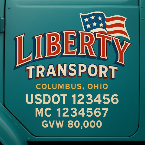 Custom Truck Door Sign Decal Stickers For Business, Trucking Business, Work Trucks (2-Pack)