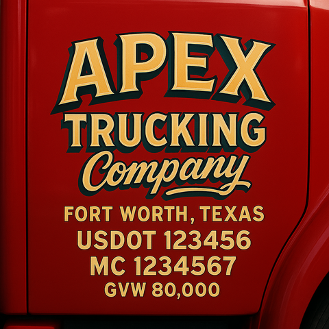 Custom Truck Door Sign Decal Stickers For Business, Trucking Business, Work Trucks (2-Pack)