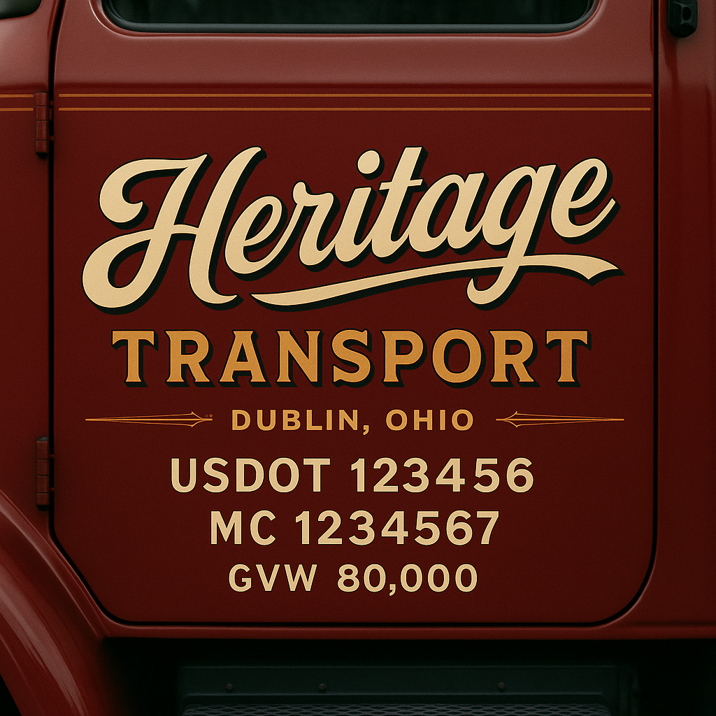 Custom Truck Door Sign Decal Stickers For Business, Trucking Business, Work Trucks (2-Pack)