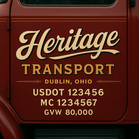 Custom Truck Door Sign Decal Stickers For Business, Trucking Business, Work Trucks (2-Pack)