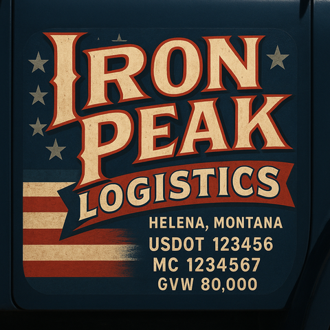 Custom Truck Door Sign Decal Stickers For Business, Trucking Business, Work Trucks (2-Pack)