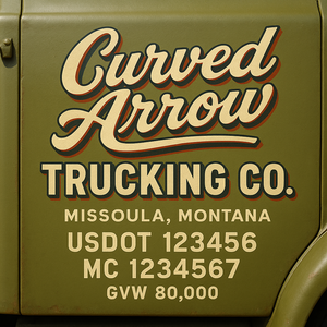 Custom Truck Door Sign Decal Stickers For Business, Trucking Business, Work Trucks (2-Pack)