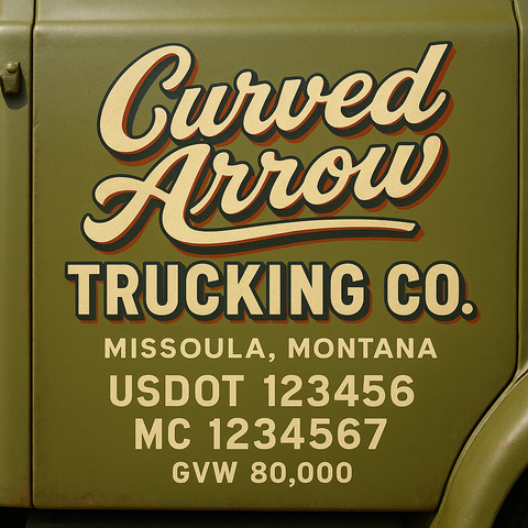 Custom Truck Door Sign Decal Stickers For Business, Trucking Business, Work Trucks (2-Pack)