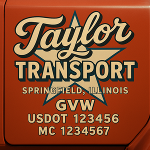 Custom Truck Door Sign Decal Stickers For Business, Trucking Business, Work Trucks (2-Pack)