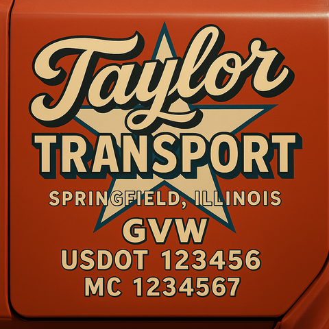 Custom Truck Door Sign Decal Stickers For Business, Trucking Business, Work Trucks (2-Pack)