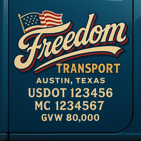 Custom Truck Door Sign Decal Stickers For Business, Trucking Business, Work Trucks (2-Pack)