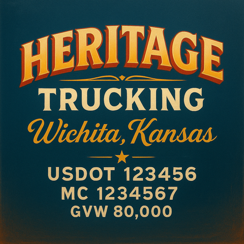 Custom Truck Door Sign Decal Stickers For Business, Trucking Business, Work Trucks (2-Pack)
