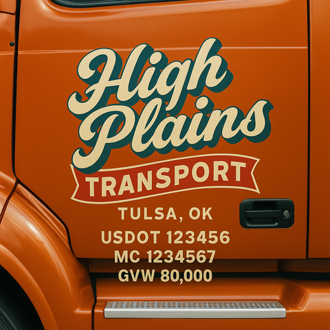 Custom Truck Door Sign Decal Stickers For Business, Trucking Business, Work Trucks (2-Pack)