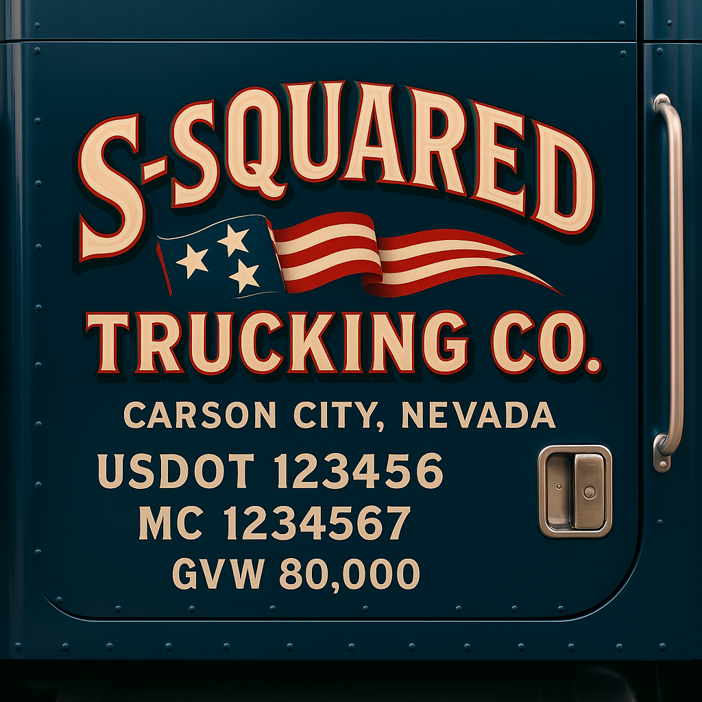 Custom Truck Door Sign Decal Stickers For Business, Trucking Business, Work Trucks (2-Pack)