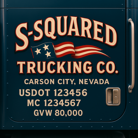 Custom Truck Door Sign Decal Stickers For Business, Trucking Business, Work Trucks (2-Pack)