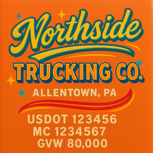 Custom Truck Door Sign Decal Stickers For Business, Trucking Business, Work Trucks (2-Pack)