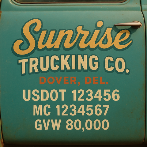 Custom Truck Door Sign Decal Stickers For Business, Trucking Business, Work Trucks (2-Pack)