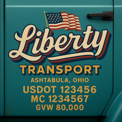 Custom Truck Door Sign Decal Stickers For Business, Trucking Business, Work Trucks (2-Pack)