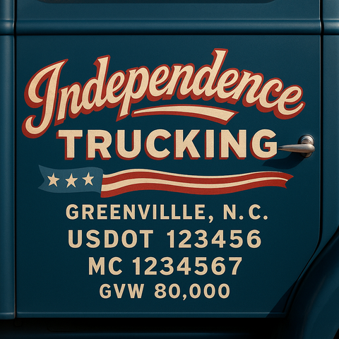 Custom Truck Door Sign Decal Stickers For Business, Trucking Business, Work Trucks (2-Pack)