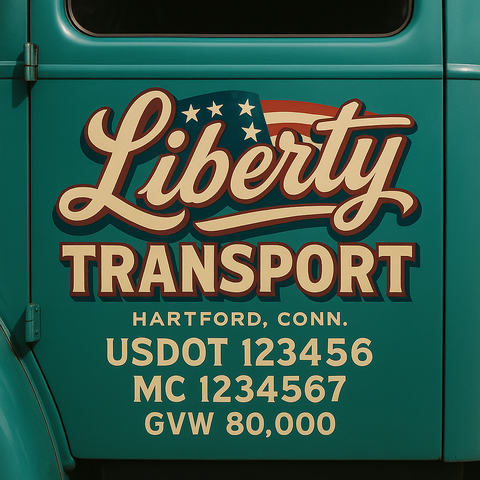 Custom Truck Door Sign Decal Stickers For Business, Trucking Business, Work Trucks (2-Pack)