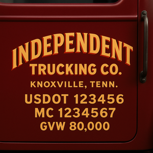 Custom Truck Door Sign Decal Stickers For Business, Trucking Business, Work Trucks (2-Pack)