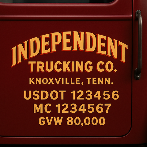 Custom Truck Door Sign Decal Stickers For Business, Trucking Business, Work Trucks (2-Pack)