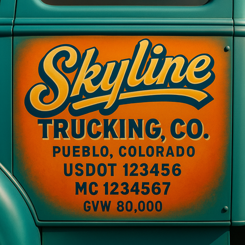 Custom Truck Door Sign Decal Stickers For Business, Trucking Business, Work Trucks (2-Pack)