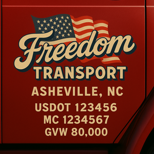 Custom Truck Door Sign Decal Stickers For Business, Trucking Business, Work Trucks (2-Pack)
