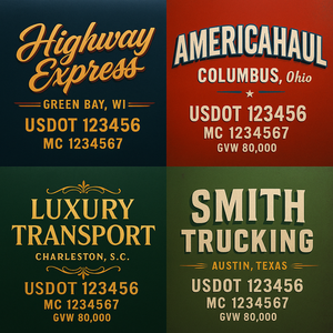 Custom Truck Door Sign Decal Stickers For Business, Trucking Business, Work Trucks (2-Pack)