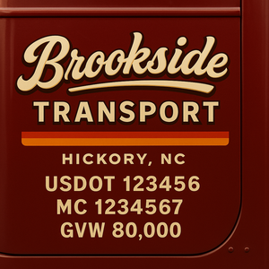 Custom Truck Door Sign Decal Stickers For Business, Trucking Business, Work Trucks (2-Pack)