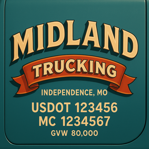 Custom Truck Door Sign Decal Stickers For Business, Trucking Business, Work Trucks (2-Pack)