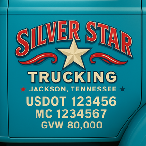 Custom Truck Door Sign Decal Stickers For Business, Trucking Business, Work Trucks (2-Pack)