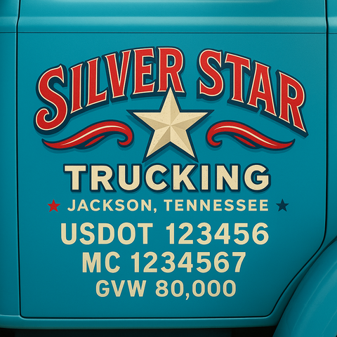Custom Truck Door Sign Decal Stickers For Business, Trucking Business, Work Trucks (2-Pack)