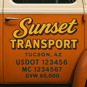 Custom Truck Door Sign Decal Stickers For Business, Trucking Business, Work Trucks (2-Pack)