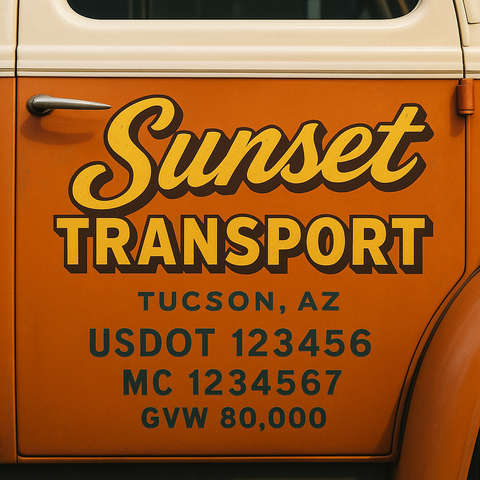 Custom Truck Door Sign Decal Stickers For Business, Trucking Business, Work Trucks (2-Pack)