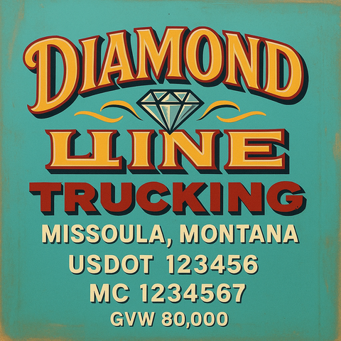 Custom Truck Door Sign Decal Stickers For Business, Trucking Business, Work Trucks (2-Pack)