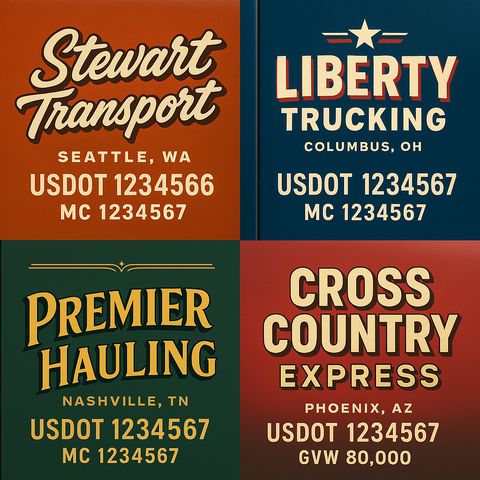 Custom Truck Door Sign Decal Stickers For Business, Trucking Business, Work Trucks (2-Pack)