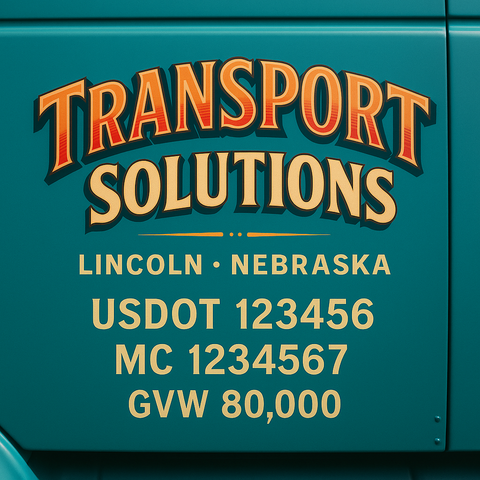 Custom Truck Door Sign Decal Stickers For Business, Trucking Business, Work Trucks (2-Pack)