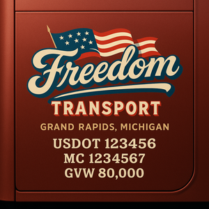 Custom Truck Door Sign Decal Stickers For Business, Trucking Business, Work Trucks (2-Pack)