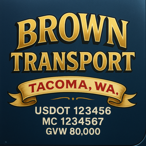 Custom Truck Door Sign Decal Stickers For Business, Trucking Business, Work Trucks (2-Pack)