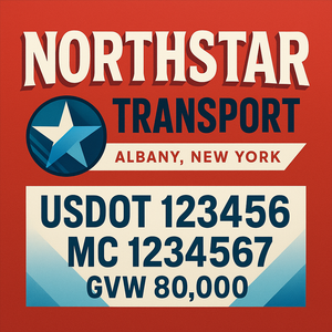 Custom Truck Door Sign Decal Stickers For Business, Trucking Business, Work Trucks (2-Pack)