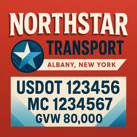 Custom Truck Door Sign Decal Stickers For Business, Trucking Business, Work Trucks (2-Pack)