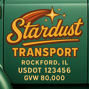 Custom Truck Door Sign Decal Stickers For Business, Trucking Business, Work Trucks (2-Pack)