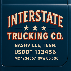 Custom Truck Door Sign Decal Stickers For Business, Trucking Business, Work Trucks (2-Pack)