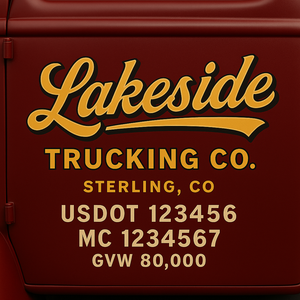 Custom Truck Door Sign Decal Stickers For Business, Trucking Business, Work Trucks (2-Pack)