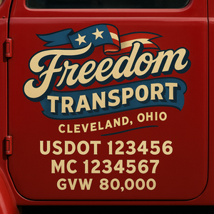 Custom Truck Door Sign Decal Stickers For Business, Trucking Business, Work Trucks (2-Pack)