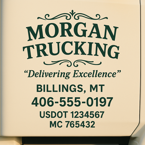 Custom Truck Door Sign Decal Stickers For Business, Trucking Business, Work Trucks (2-Pack)