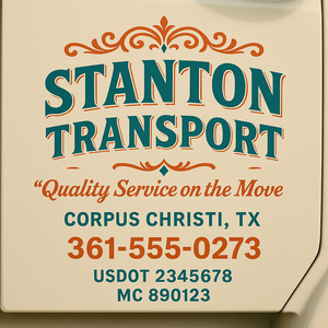 Custom Truck Door Sign Decal Stickers For Business, Trucking Business, Work Trucks (2-Pack)