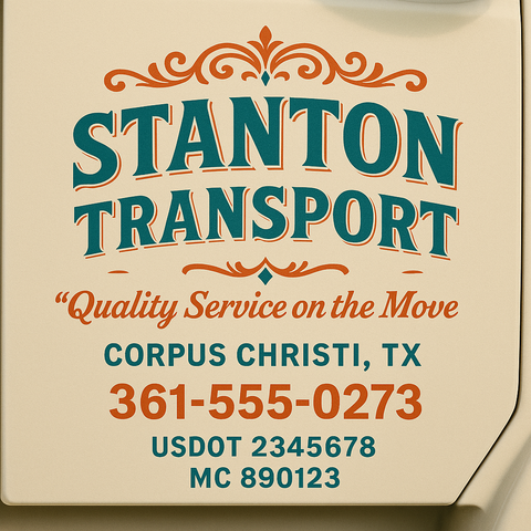 Custom Truck Door Sign Decal Stickers For Business, Trucking Business, Work Trucks (2-Pack)