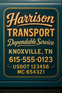 Custom Truck Door Sign Decal Stickers For Business, Trucking Business, Work Trucks (2-Pack)
